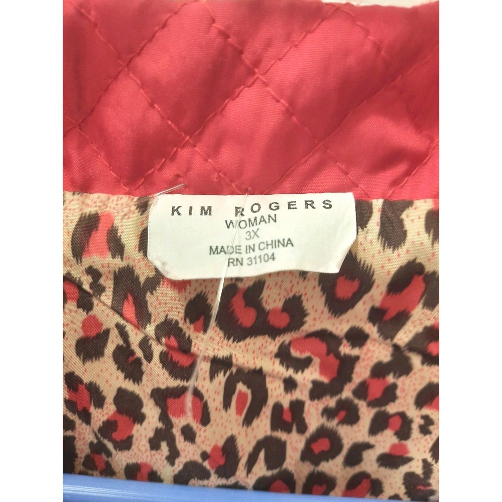 Kim Rogers Red Quilted Zip Up Vest Womens Size 3X Fall Winter Preppy - Picture 3 of 7